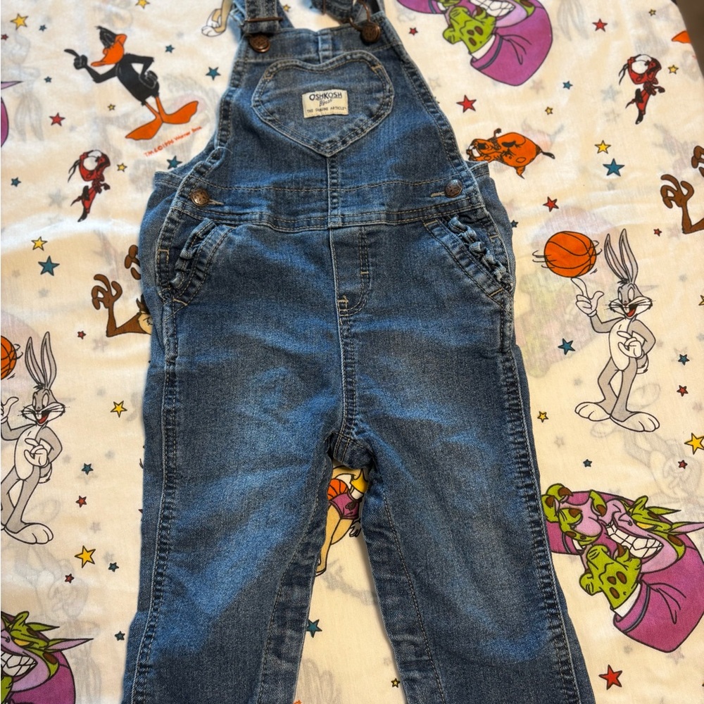 OshKosh B'gosh Blue Denim Heart Overalls